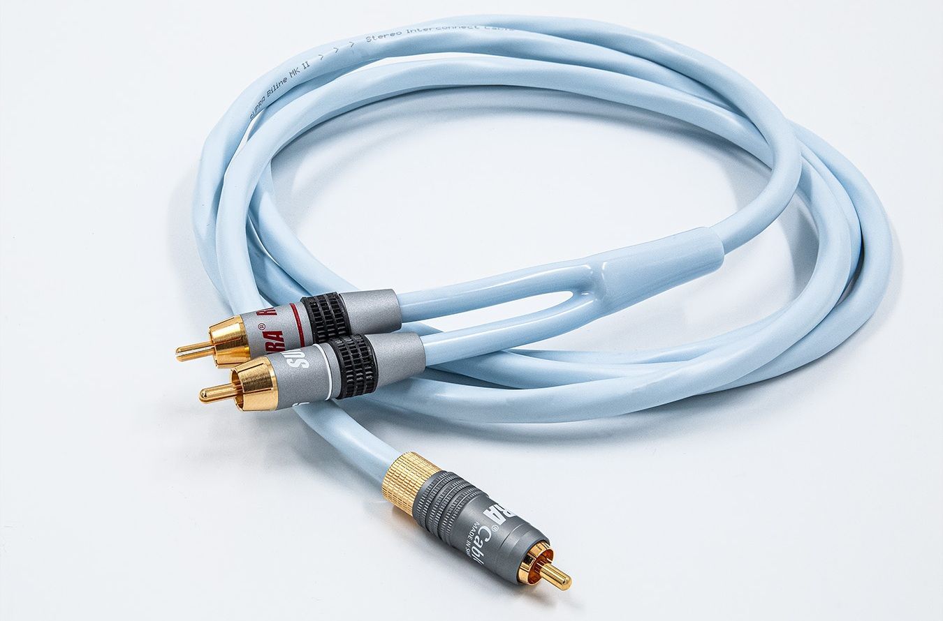 Kablar Supra Y-LINK 1RCA-2RCA AUDIO Isblå