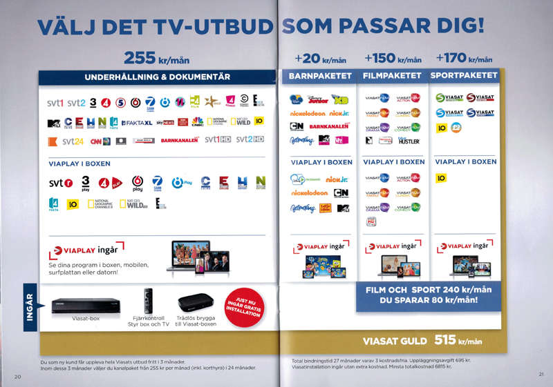 Digital-TV Viasat Abonnemang