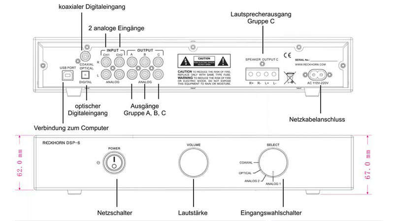 Tillbehör Reckhorn DSP-6 Digitalt delningsfilter