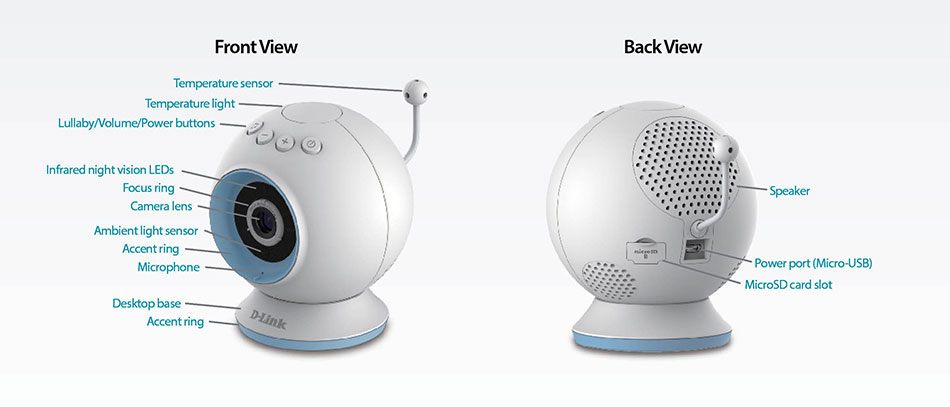 Smarta hem D-link DCS-825L baby monitor med video + sensor