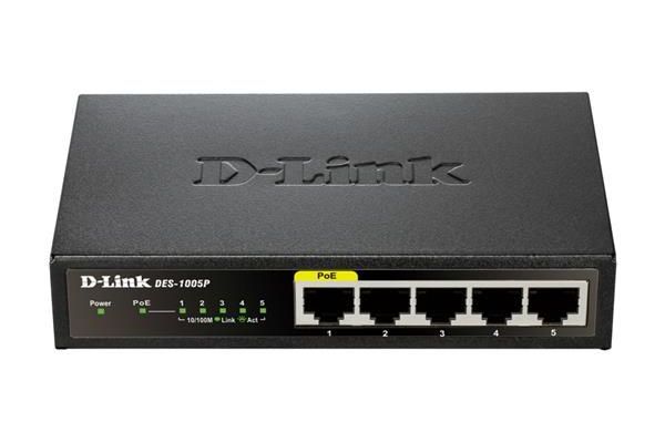 Nätverk D-link DES-1005P PoE switch