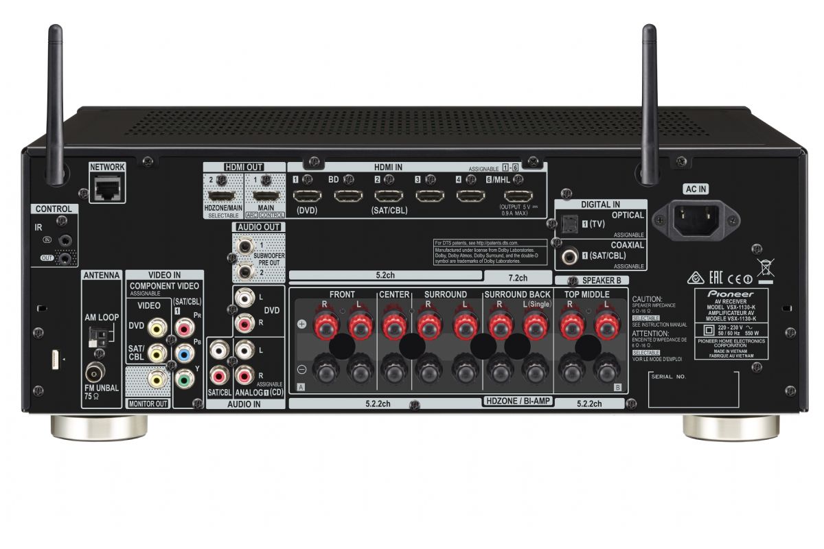 Pioneer VSX-1130 - A/V-Receiver - Förstärkare