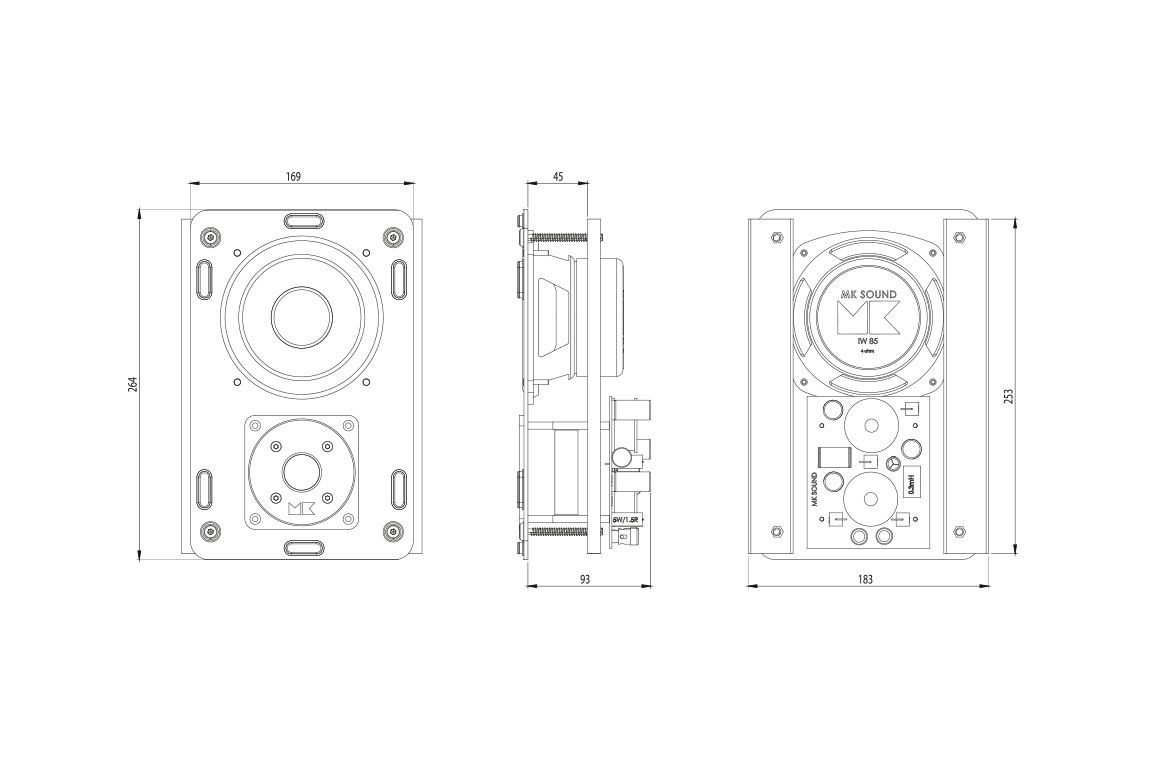 Högtalare M&K Sound IW85 in-wall högtalare