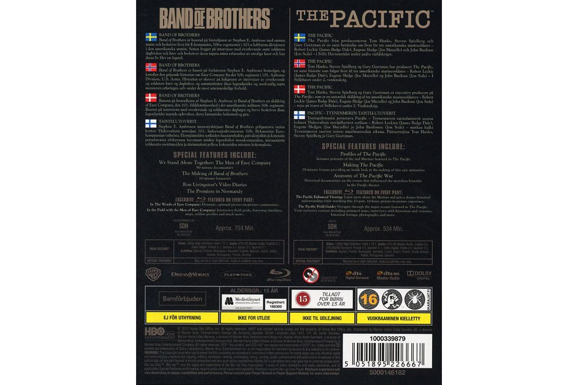 Media Blu-Ray Band of Brothers/The Pacific Box
