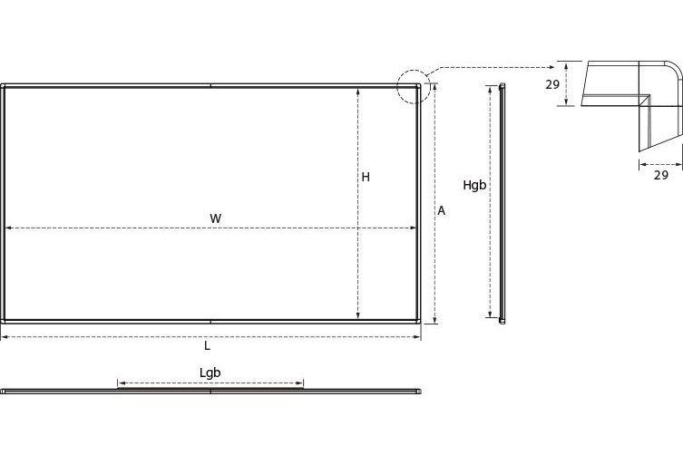 Dukar Grandview Fixed Frame Edge White 2.35:1