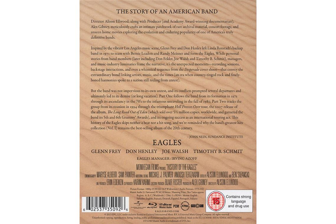 Media Blu-Ray History of the Eagles (2013)