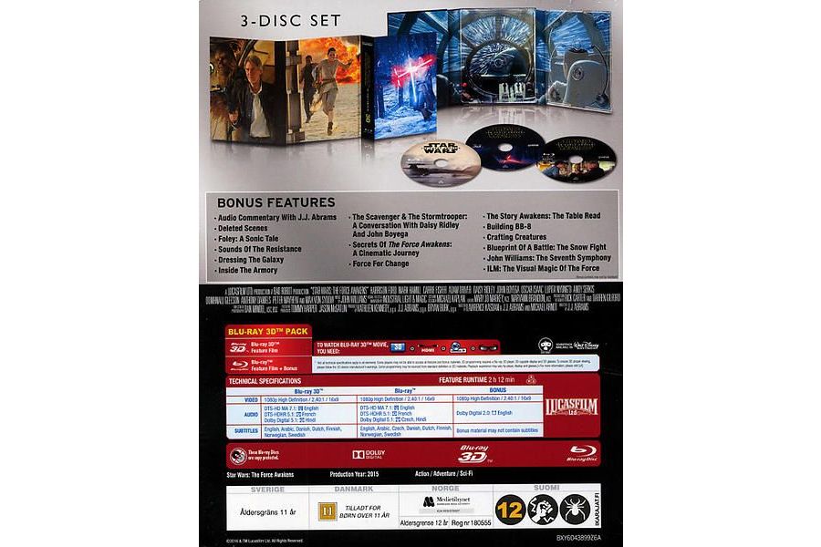 Media Blu-Ray Star Wars: The Force Awakens CE