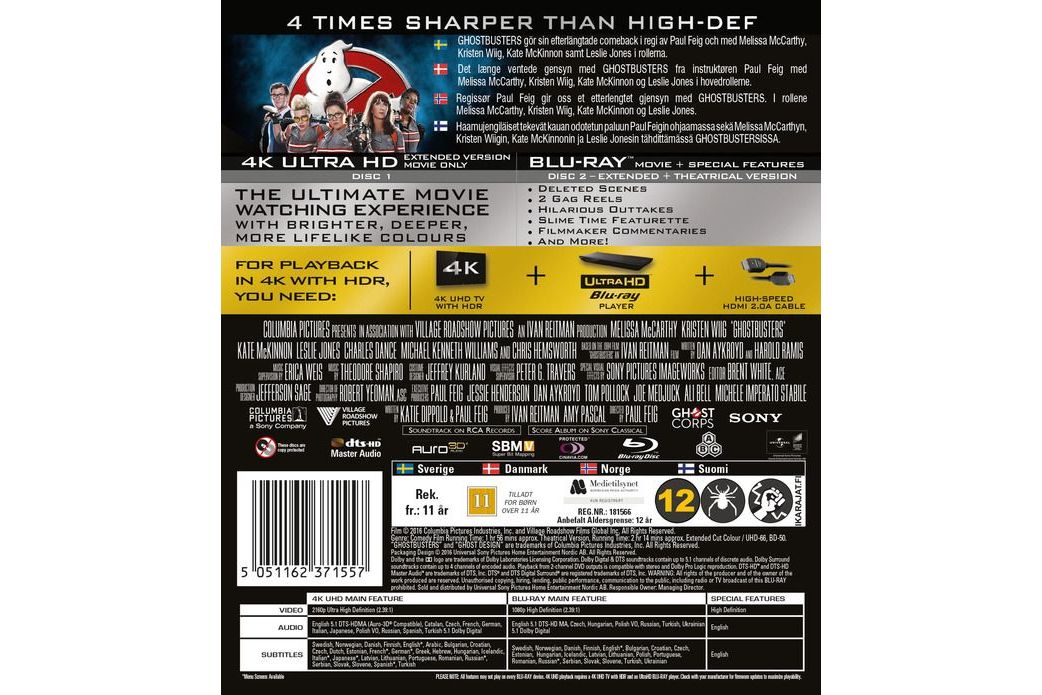 Media Blu-Ray Ghostbusters 4K Ultra HD (2016)