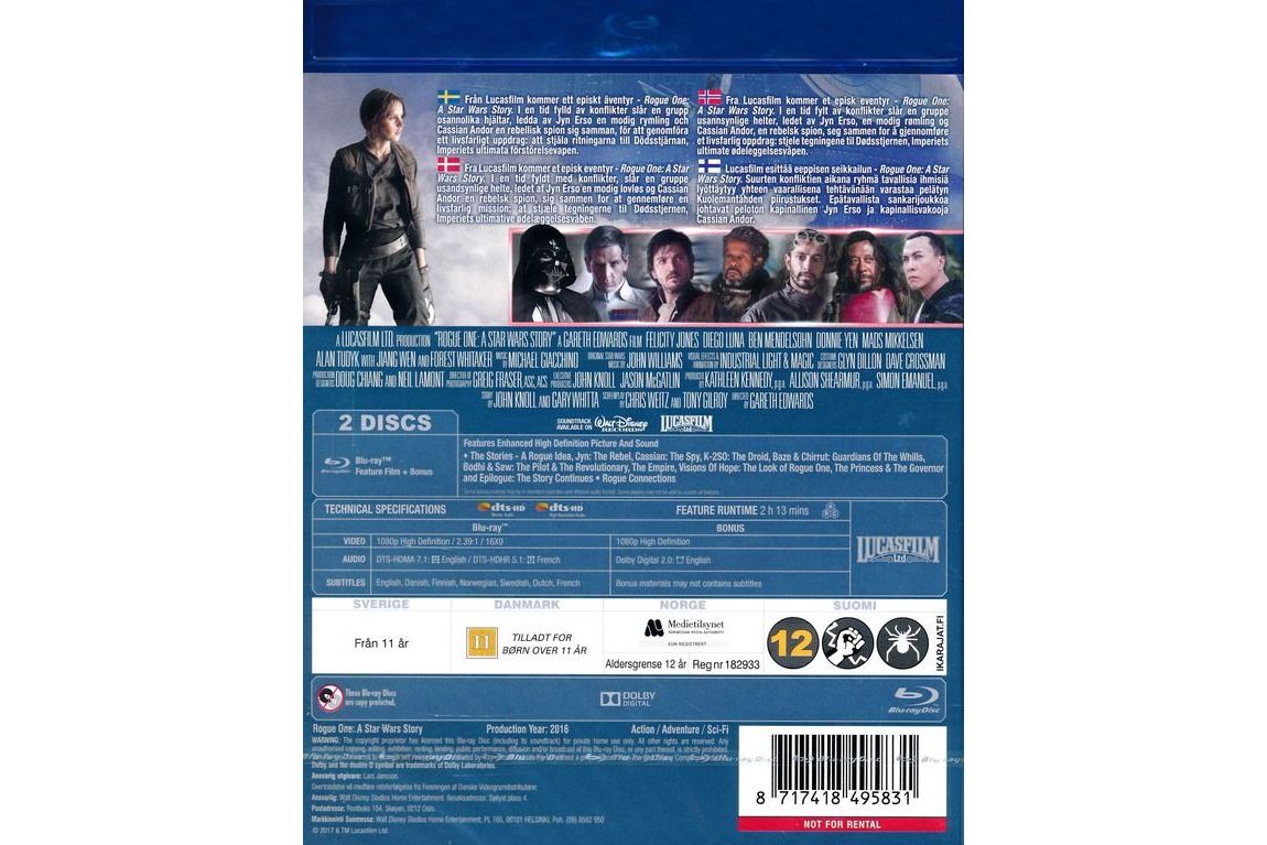 Media Blu-Ray Star Wars: Rogue One (BD)