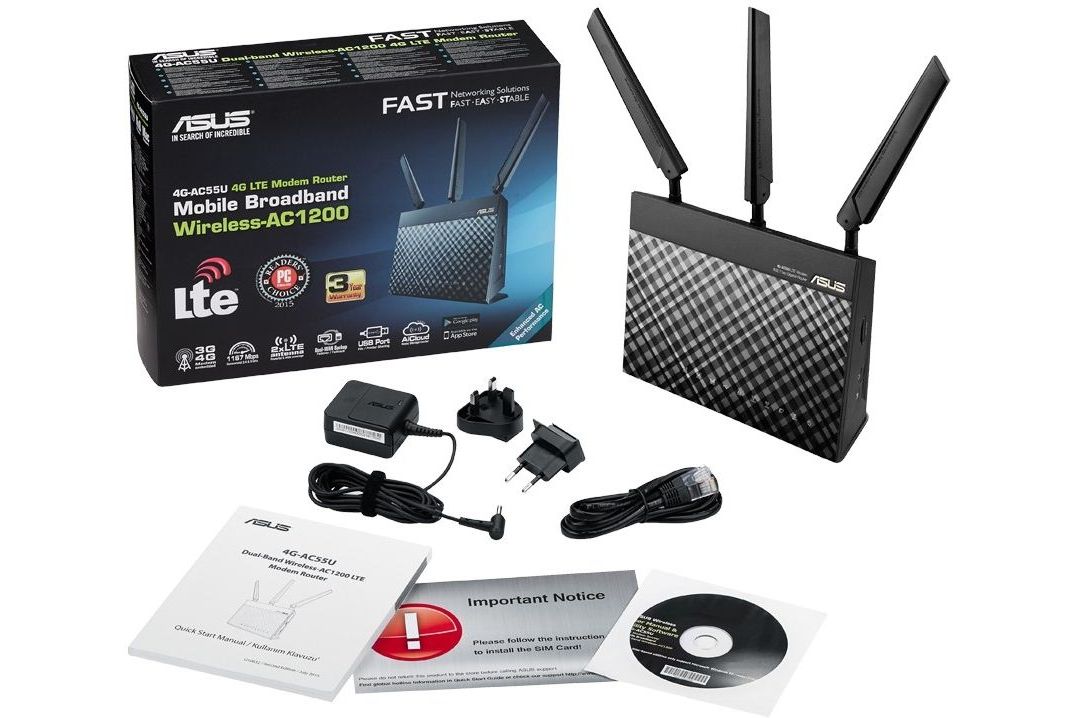 Nätverk Asus 4G-AC55U AC1200 modem router