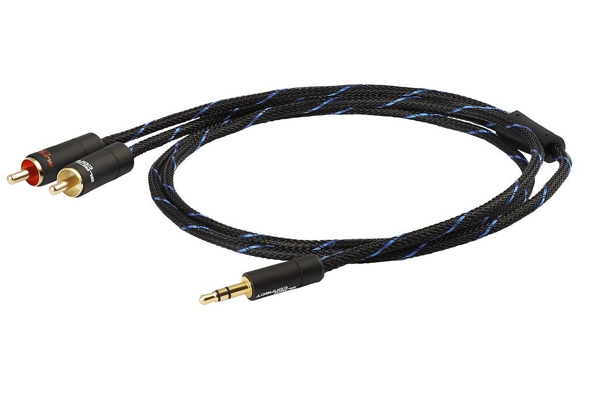 Kablar Black Connect Stereo 3.5 mm miniplugg till RCA