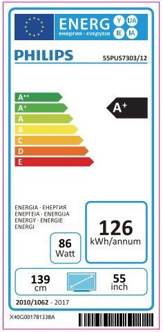 Energibeskrivning för Philips 55PUS7303/12