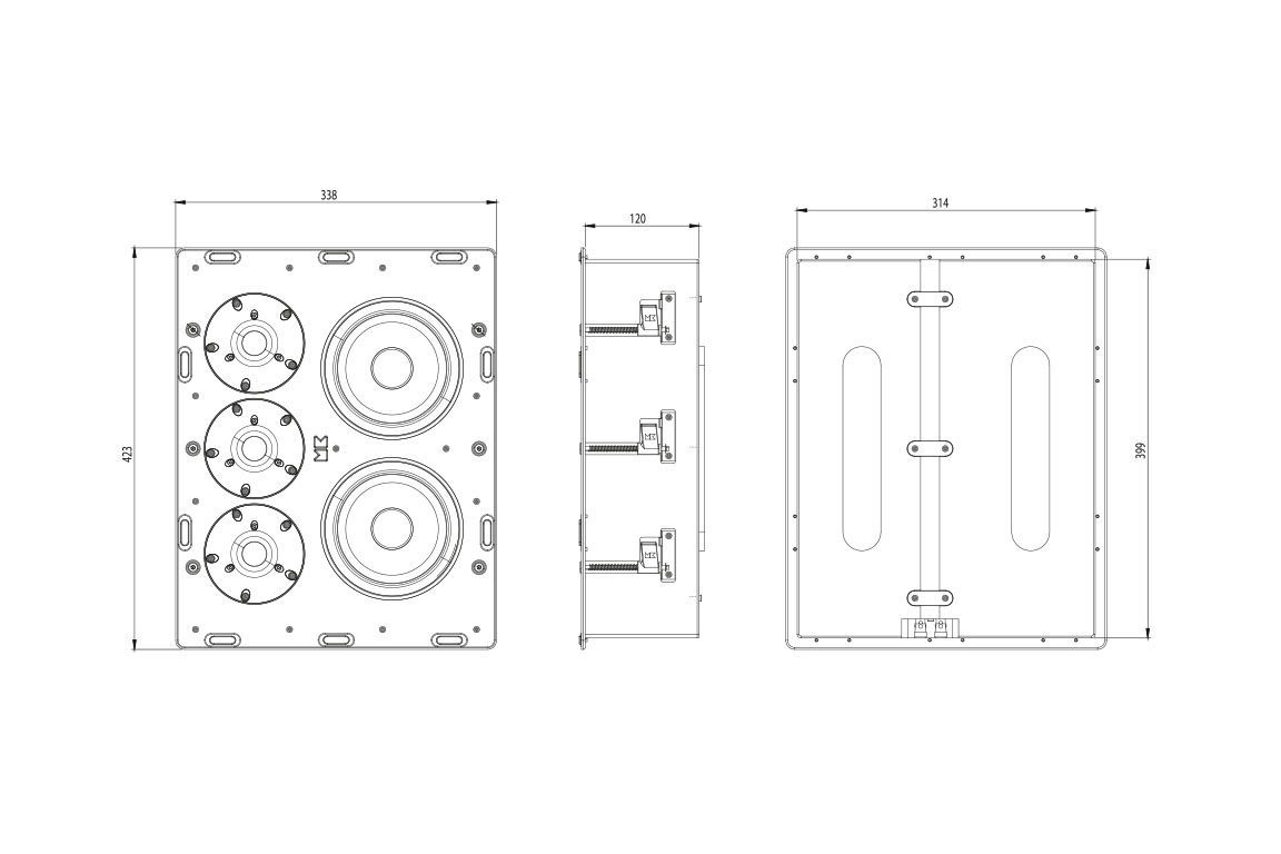 Högtalare M&K Sound IW300 in-wall högtalare