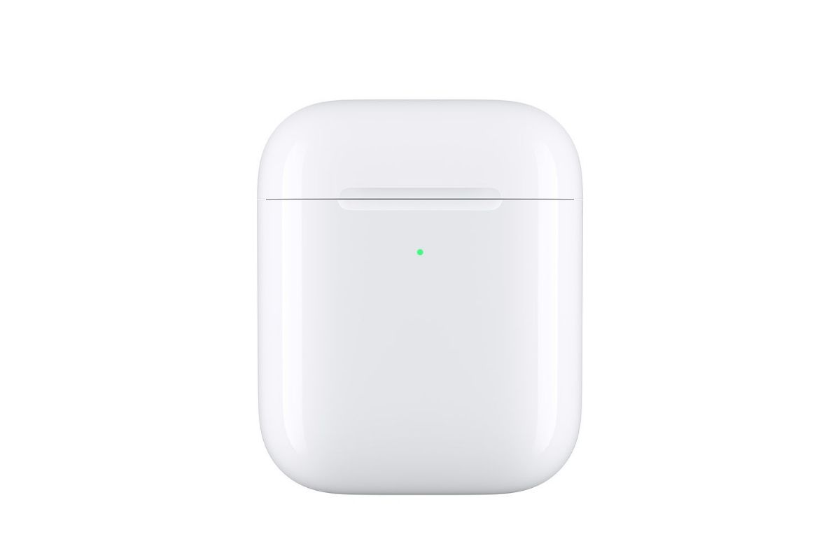 Hörlurar Apple AirPods trådlöst laddningsfodral Öppnad