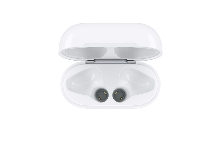 Hörlurar Apple AirPods trådlöst laddningsfodral Öppnad