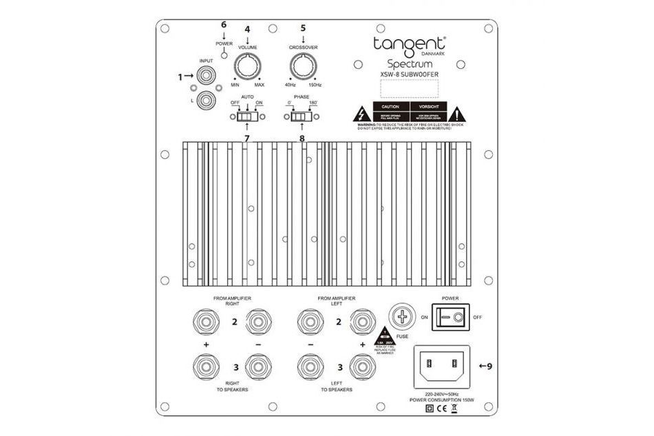 Subwoofers Tangent Spectrum XSW-8 Demo