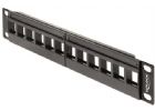 Keystone standardsystem 12 Keystone-uttag 10 tum patchpanel 