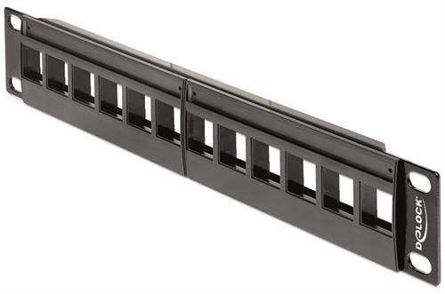 Tillbehör Keystone standardsystem 12 Keystone-uttag 10 tum patchpanel 