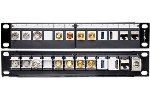 Tillbehör Keystone standardsystem 12 Keystone-uttag 10 tum patchpanel 