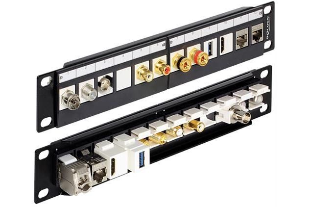 Tillbehör Keystone standardsystem 12 Keystone-uttag 10 tum patchpanel 