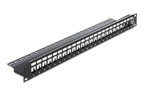 Tillbehör Keystone standardsystem 24 Keystone-uttag 19 tum patchpanel