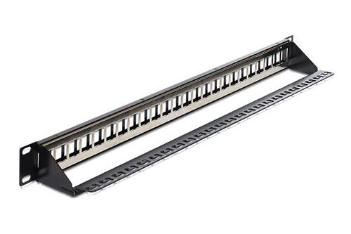 Tillbehör Keystone standardsystem 24 Keystone-uttag 19 tum patchpanel