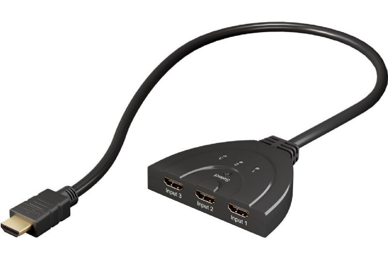 Tillbehör hbb Automatisk HDMI 1.4b vxl, 3in-1ut Demo