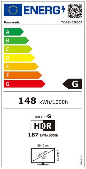 Energibeskrivning för Panasonic TX-65HZ2000E