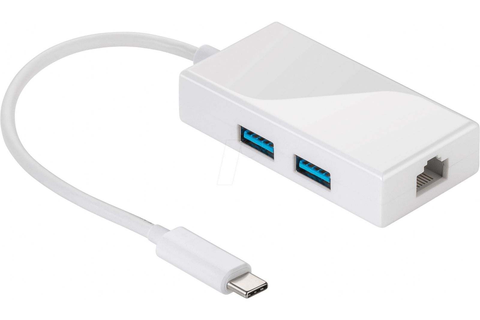 Kablar Goobay USB-C till RJ45 nätverk och 2 x USB 3.0