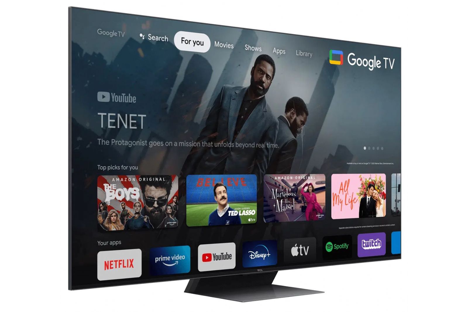 TV-apparater TCL 85C849 85-tums Mini-LED Google-TV