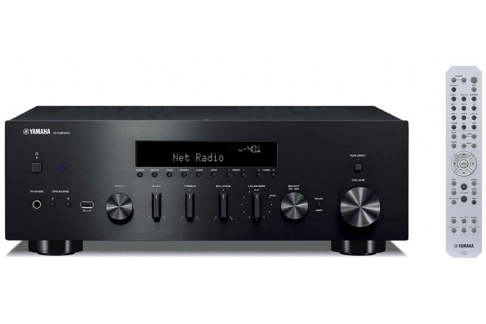 Förstärkare Yamaha R-N600A stereoreceiver med nätverksstöd