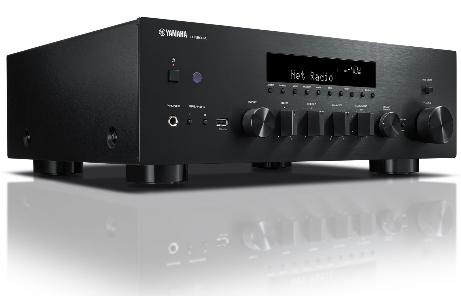 Förstärkare Yamaha R-N600A stereoreceiver med nätverksstöd