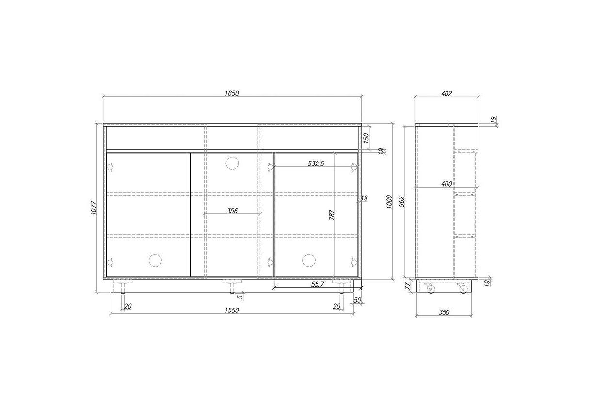 Tillbehör Multibrackets M AV Cabinet TV-Lift 65 tum