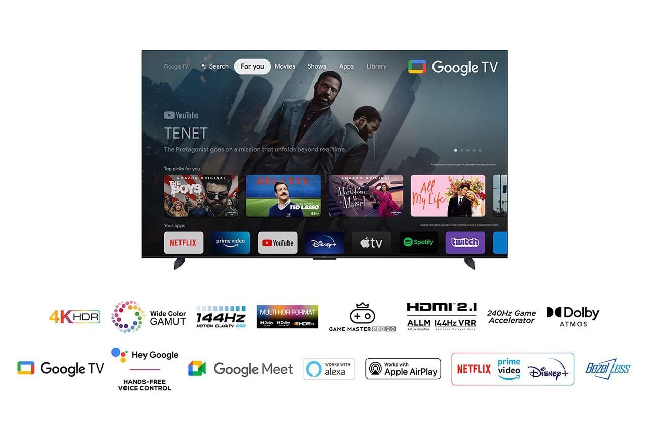 TV-apparater TCL 98P745 4K HDR LED Google-TV