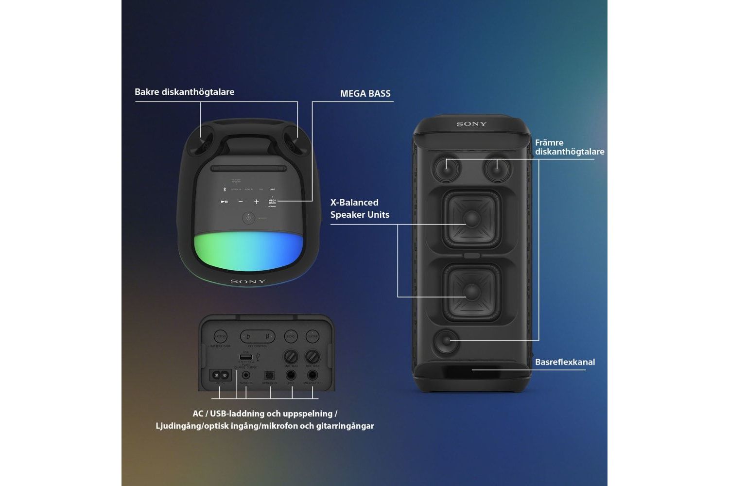 Bluetooth högtalare Sony SRS-XV800 