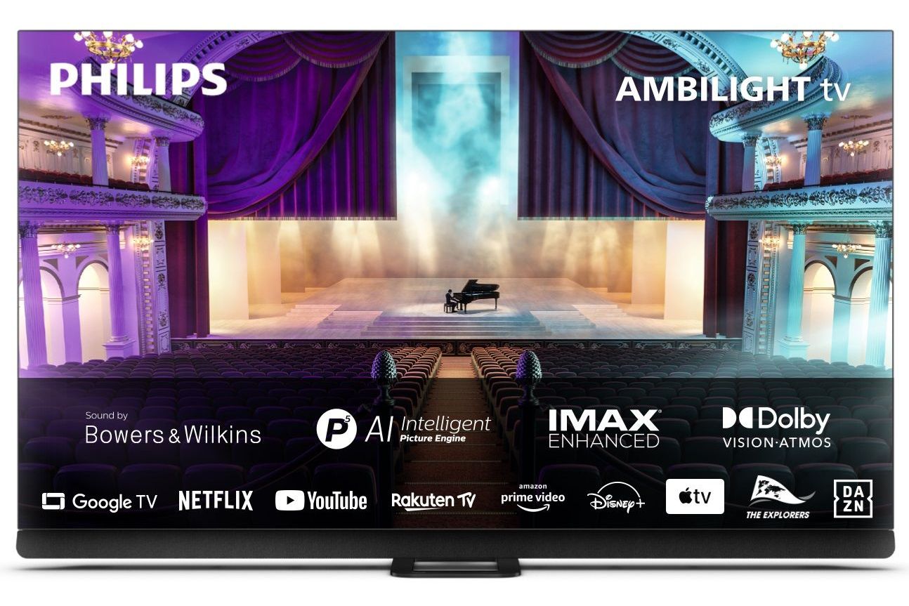 TV-apparater Philips 77OLED908 Ambilight 4K OLED+ Google-TV