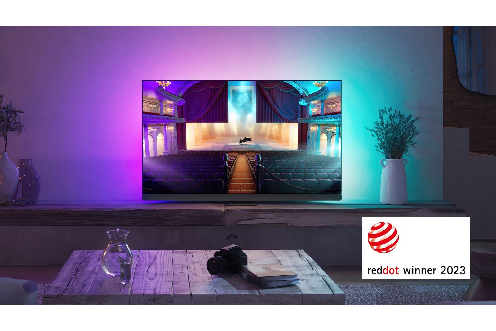 TV-apparater Philips 65OLED908 Ambilight 4K OLED+ Google-TV