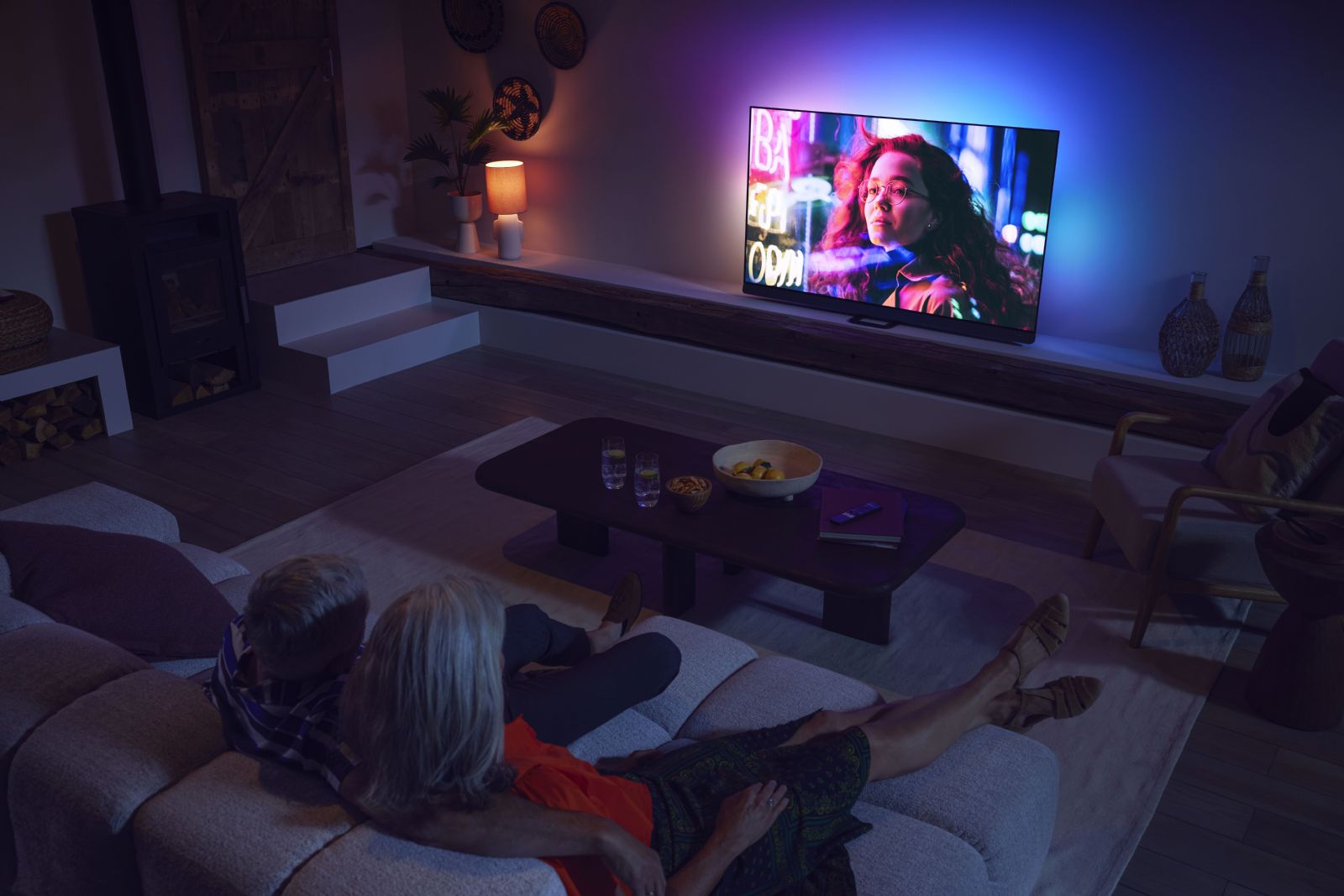 TV-apparater Philips 55OLED908 Ambilight 4K OLED+ Google-TV