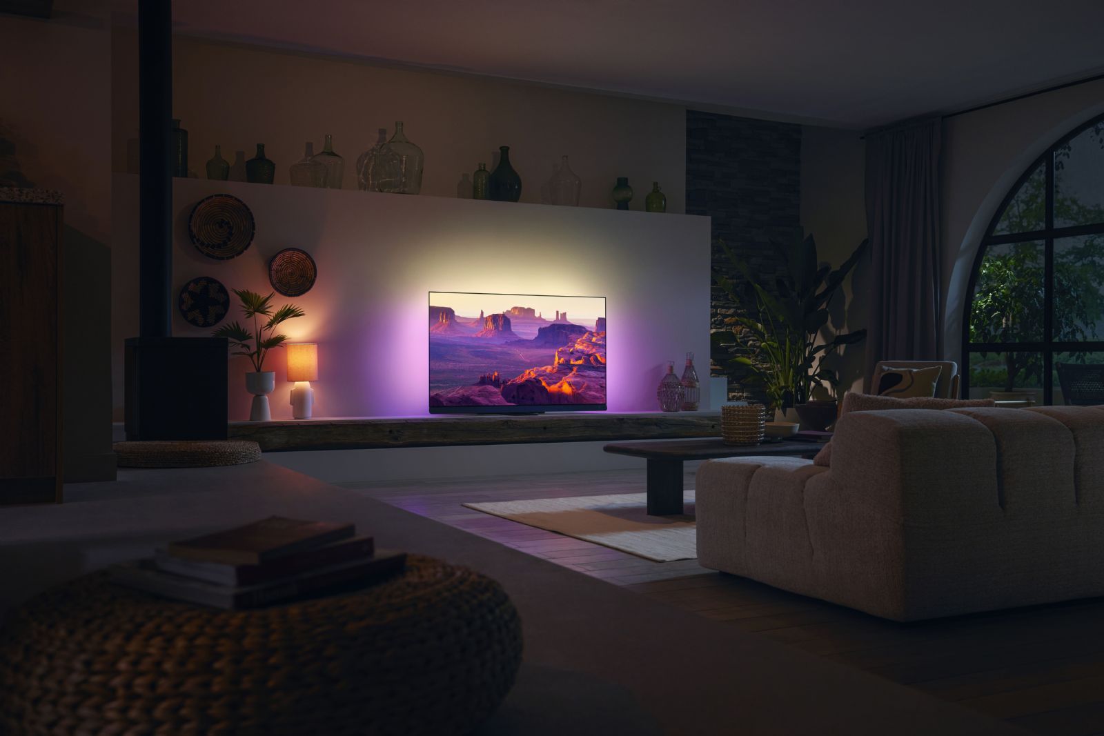 TV-apparater Philips 77OLED908 Ambilight 4K OLED+ Google-TV