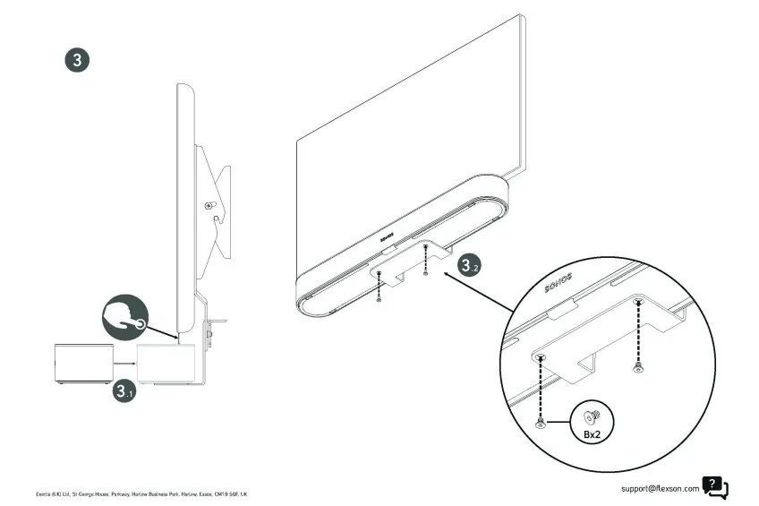 Tillbehör Flexson TV-fäste för Sonos Beam