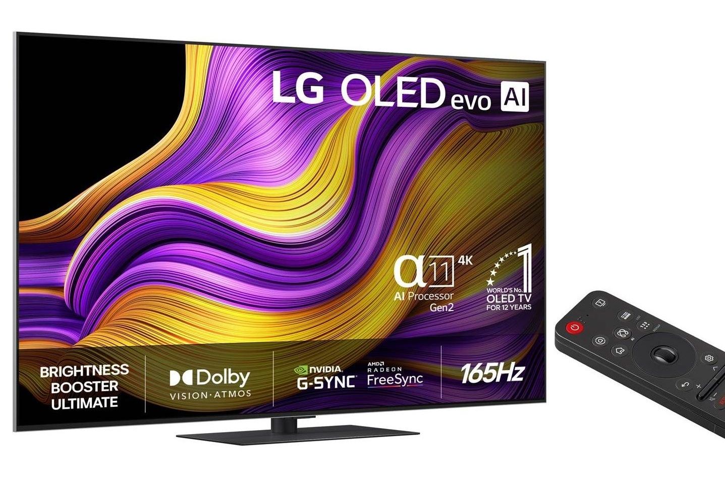 TV-apparater LG OLED55G56LS evo AI G5 4K med bordsstativ