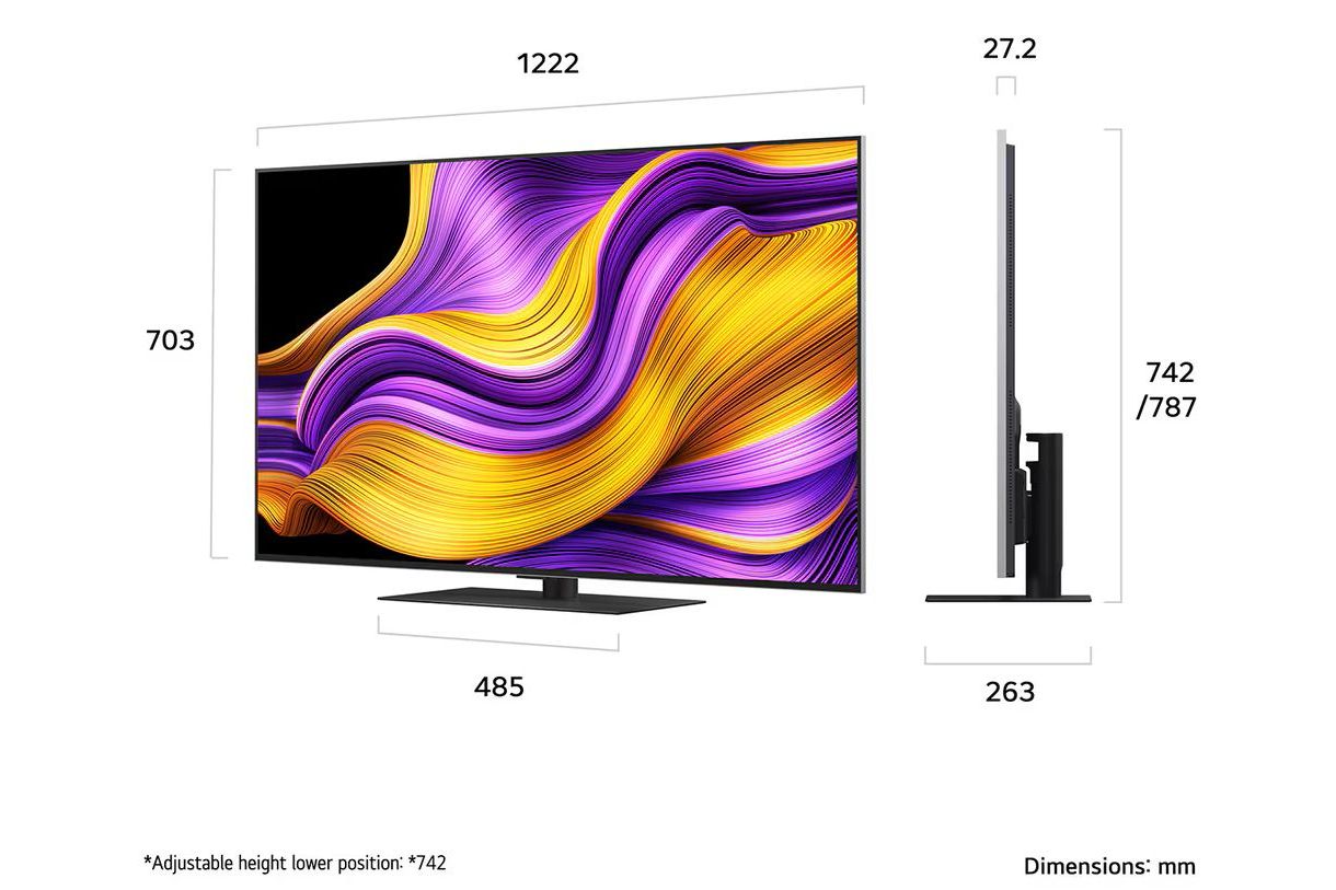 TV-apparater LG OLED55G56LS evo AI G5 4K med bordsstativ