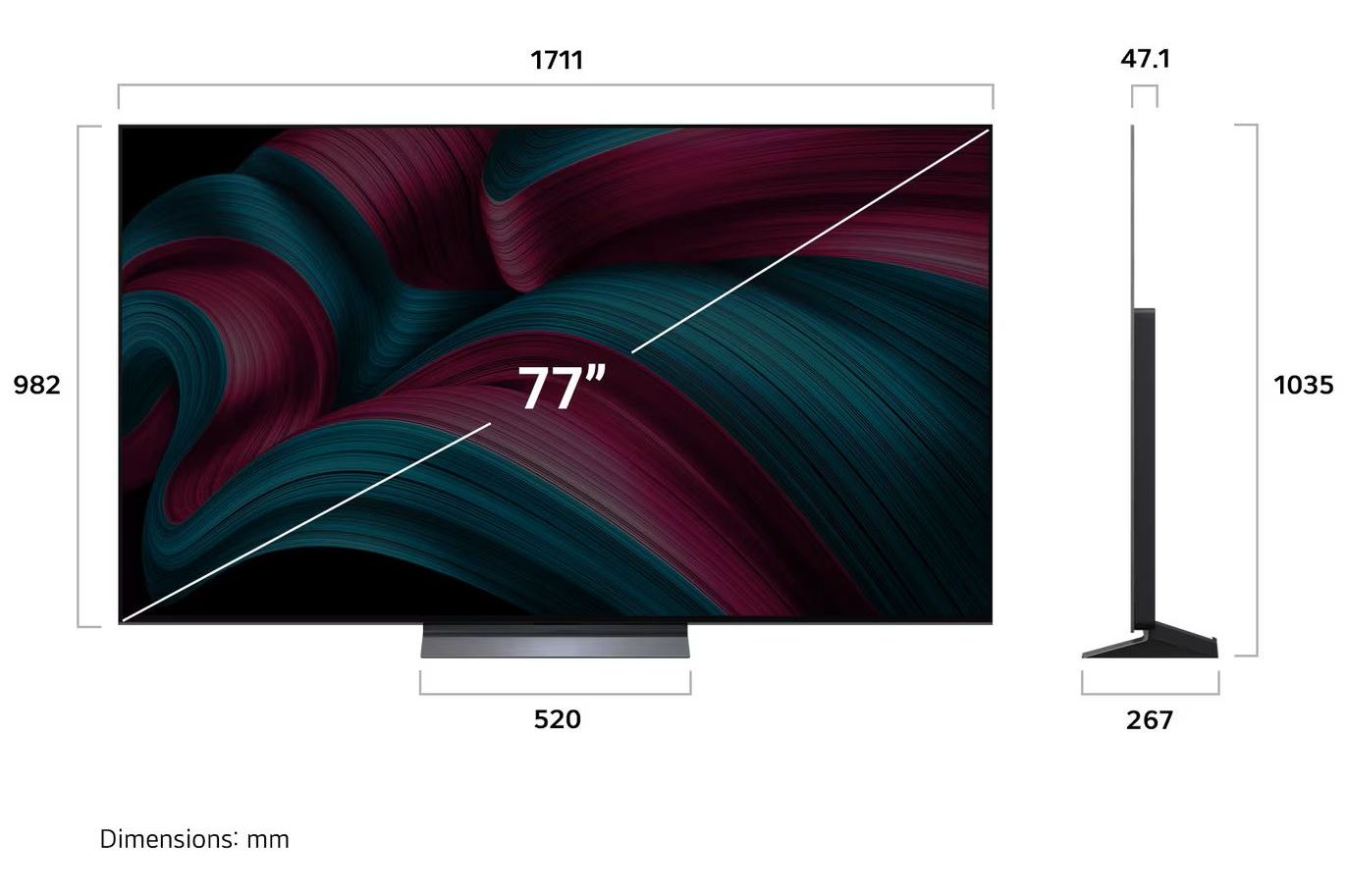 TV-apparater LG OLED77C54LA evo AI C5 4K Smart TV 2025