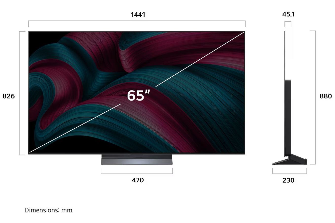 TV-apparater LG OLED65C54LA evo AI C5 4K Smart TV 2025