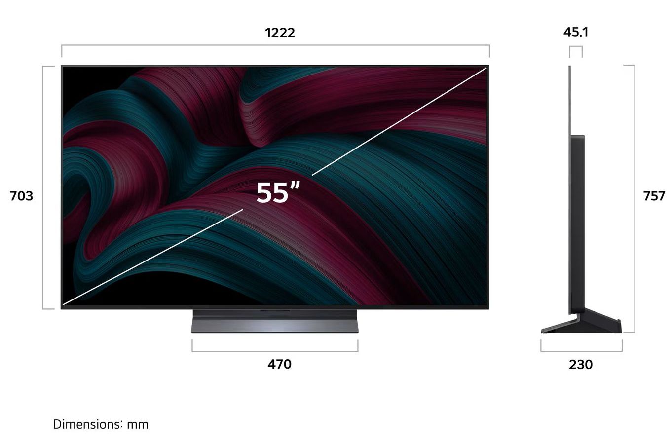 TV-apparater LG OLED55C54LA evo AI C5 4K Smart TV 2025
