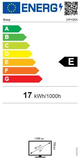 Energibeskrivning för Sharp 24FH2EA HD Ready LED smart-TV