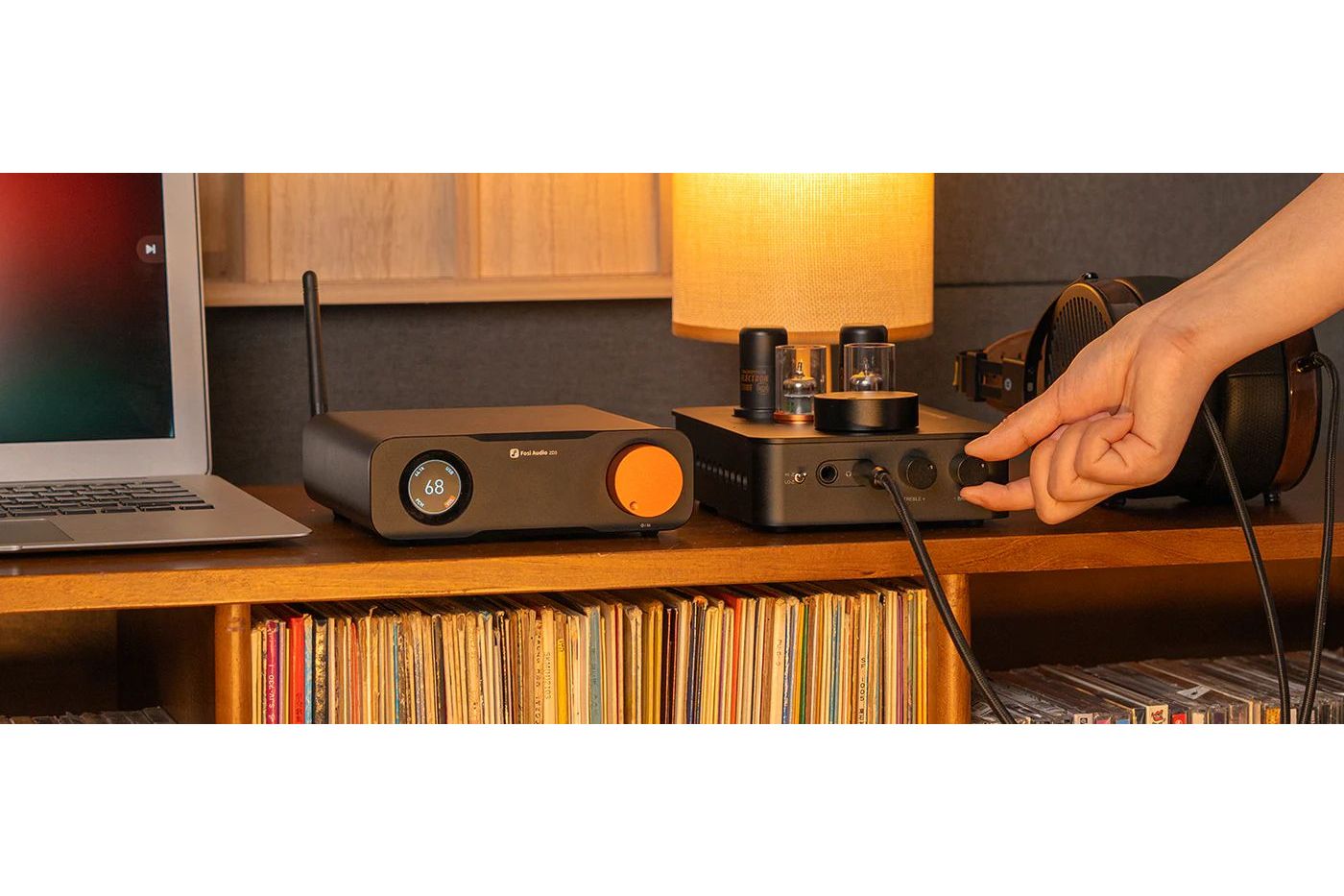 Hörlurar Fosi Audio GR70 rörbaserad hörlursförstärkare