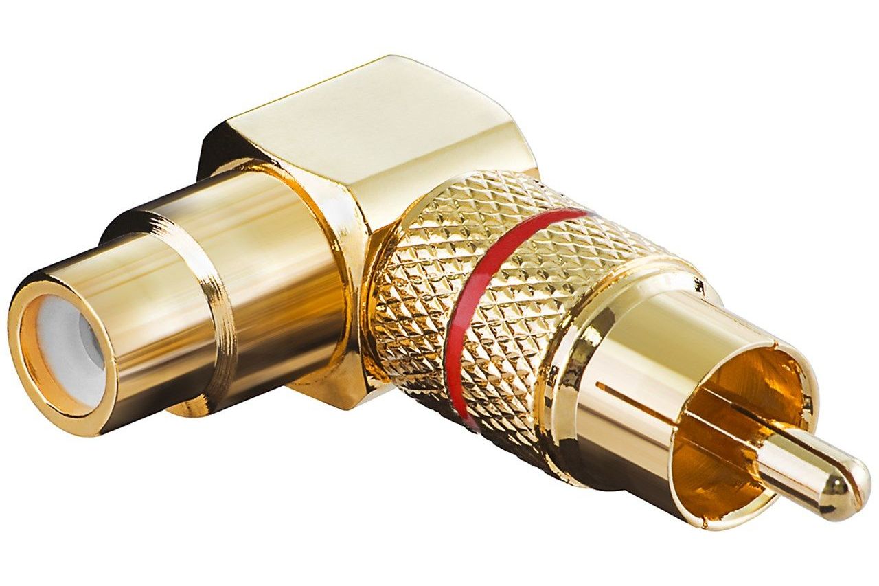 Tillbehör Goobay RCA 90 graders adapter