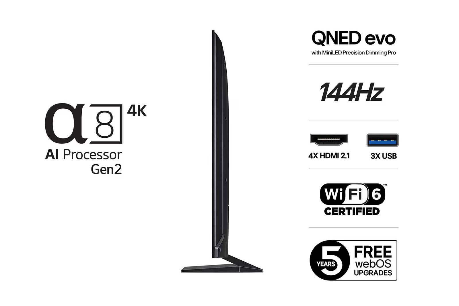 TV-apparater LG 85QNED93A6A MiniLED 4K Smart TV 2025