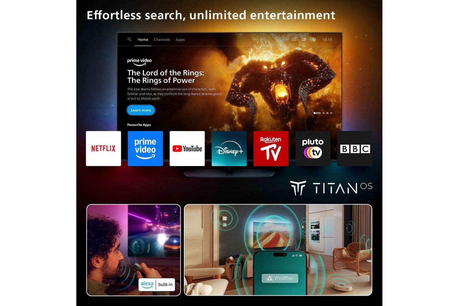 TV-apparater Philips 65MLED950/12 The Xtra 4K Ambilight TV